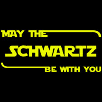 May the Schwartz be with you - funny spaceballs 90's t-shirt