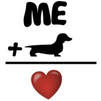 Me + Doxie. Love - Dachshund / Wiener Dog / Wiener / Weenie Dog / Weenie / Doxie T-Shirt