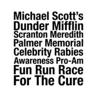 Michael Scott's Dunder Mifflin Celebrity Rabies Awareness Fun Run For The Cure The Office Shirt