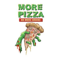 More Pizza No More Brains Retro T-Shirt