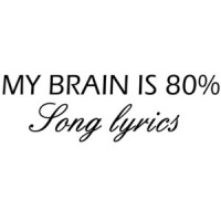 My brain is 80% song lyrics t-shirt