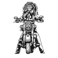 Native American On A Motorcycle T-Shirt