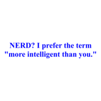NERD? I prefer the term "more intelligent than you." Shirt