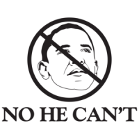 No He Can't Anti Obama T-shirt