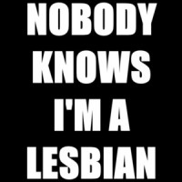 Nobody knows I'm a lesbian - funny t-shirt