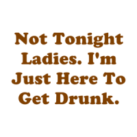 Not Tonight Ladies. I'm Just Here To Get Drunk. Shirt