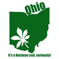Ohio, It's A Buckeye Leaf Marijuana T-shirt