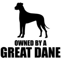 Owned by a great dane - great dane t-shirt