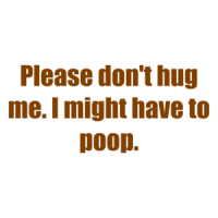 Please don't hug me. I might have to poop. Shirt