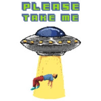 Please Take Me Retro Ufo T-Shirt