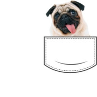 Pug in pocket - pocket pet t-shirt