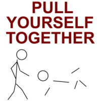 Pull Yourself Together - Funny Stick Figure T-Shirt