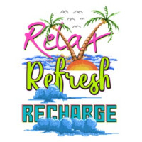 Relax Refresh Recharge Retro Vacation T-Shirt