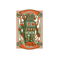 Retro Cartoony Robot T-Shirt