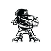 Retro Gangsta Ninja T-Shirt
