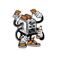 Retro Gangsta Toaster T-Shirt