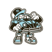 Retro Volkswagen Gangsta New York T-Shirt