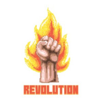 Revolution Burning Fist Retro T-Shirt