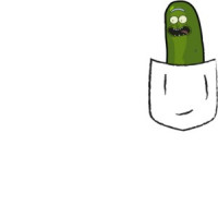 Rick And Morty - Pickle Rick in pocket t-shirt