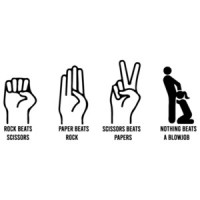 Rock, Paper, Scissors, Blowjobs - offensive sexual t-shirt