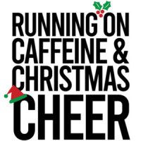 Running on Caffeine & Christmas Cheer - Funny Christmas T-Shirt