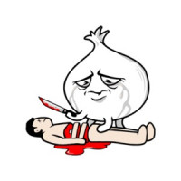 Sad Onion Cutting Human T-Shirt