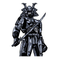 Samurai Skeletal Robot Apocalyptic T-Shirt