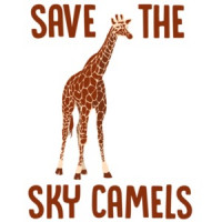Save the sky camels - funny giraffe t-shirt