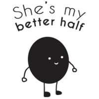 She's my better half - oreo cookie t-shirt - couple's t-shirt