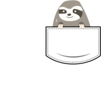 Sloth in pocket - pocket pet t-shirt