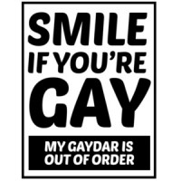 Smile if you're gay - my gaydar is out of order - gay pride t-shirt