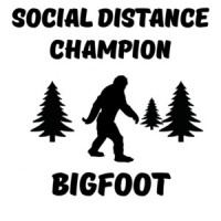 Social Distance Champion Bigfoot Funny Coronavirus Shirt