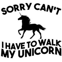Sorry can't I have to walk my unicorn t-shirt