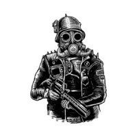 Steampunk Soldier Apocalyptic T-Shirt