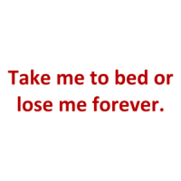 Take me to bed or lose me forever. Shirt