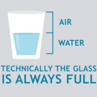 Technically the glass is always full - funny t-shirt