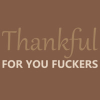 Thankful for you fuckers - funny offensive Thanksgiving T-Shirt