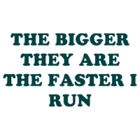 THE BIGGER THEY ARE THE FASTER I RUN Shirt