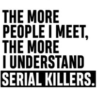 The more people I meet, the more I understand serial killers - sarcastic t-shirt
