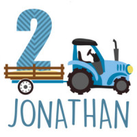 Tractor Pull - First Birthday Shirt. 1st Birthday Shirt. Boys Happy Birthday. Custom T-Shirt with your boys name and age. Personalized Birthday T-Shirt