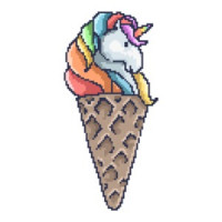 Unicorn Cone Retro T-Shirt