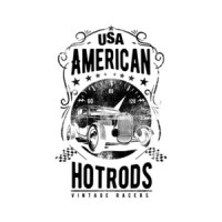 Usa American Hot Rods Vintage Racers T-Shirt