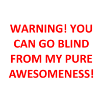 WARNING! YOU CAN GO BLIND FROM MY PURE AWESOMENESS! Shirt