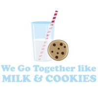 We go together like milk and cookies t-shirt