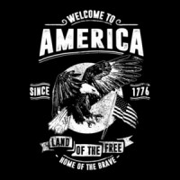 Welcome To America Home Of The Brave Land Of The Free Patriotic T-Shirt