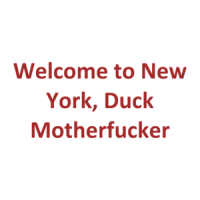 Welcome to New York, Duck Motherfucker Shirt