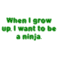 When I Grow Up, I Want To Be A Ninja. Shirt