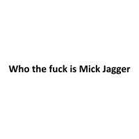 Who the fuck is Mick Jagger Shirt