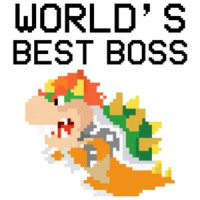 World's Best Boss Bowser - Funny Super Mario Bros T-Shirt - Cool Video Game Shirt