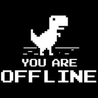 You are offline - dinosaur t-shirt